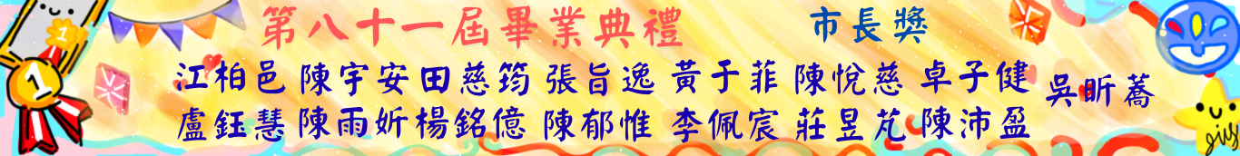 81屆畢典-市長獎