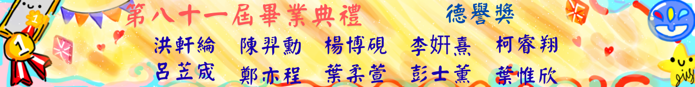 81屆畢典-德譽獎